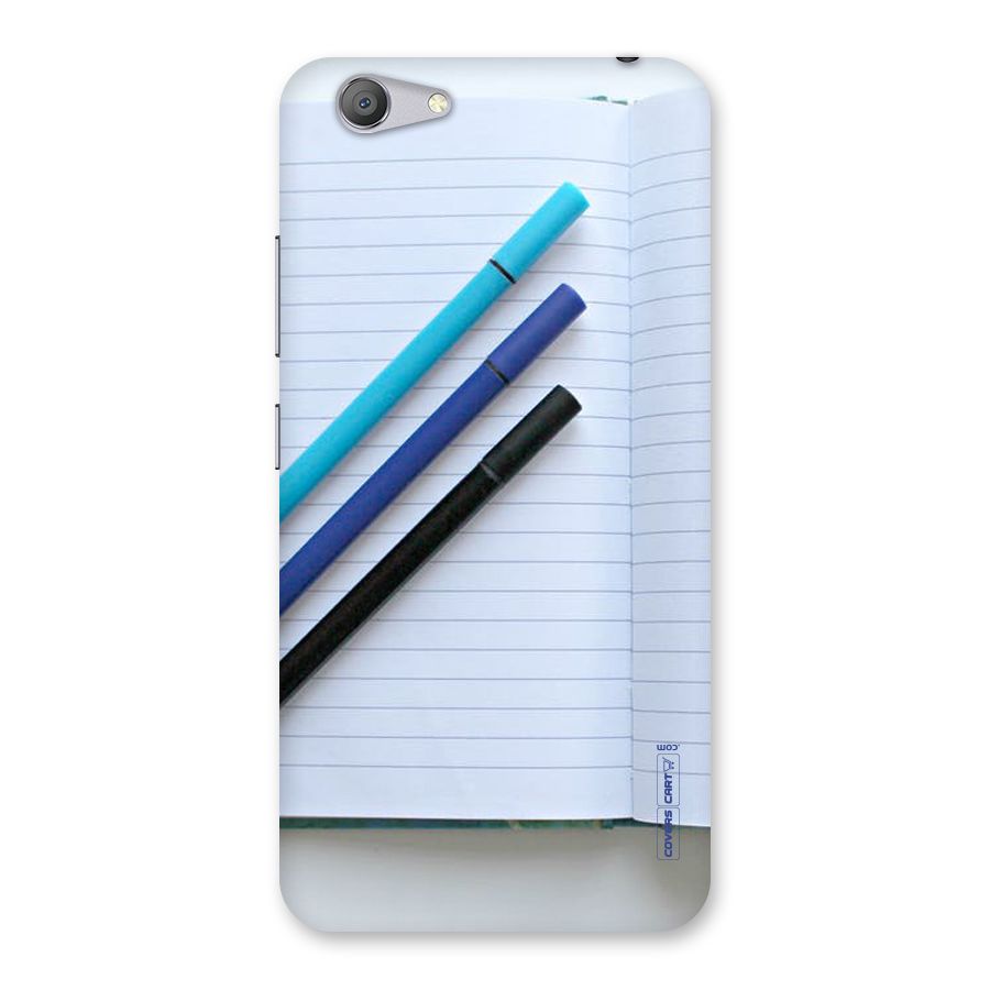 Notebook And Pens Back Case for Vivo Y53