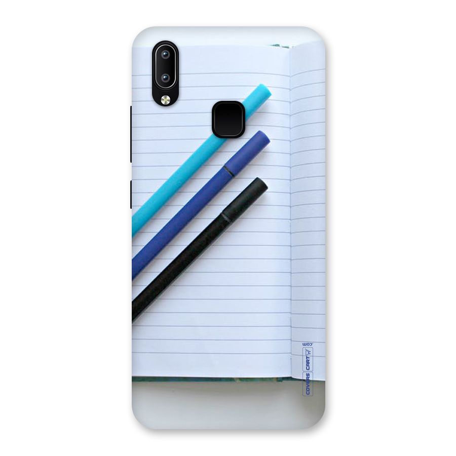 Notebook And Pens Back Case for Vivo Y93