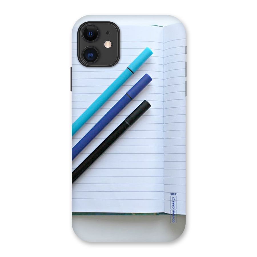 Notebook And Pens Back Case for iPhone 11
