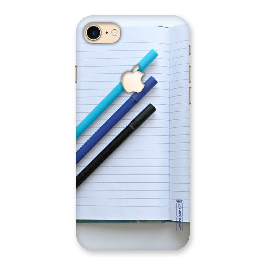 Notebook And Pens Back Case for iPhone 7 Apple Cut