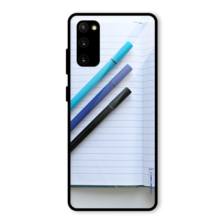 Notebook And Pens Glass Back Case for Galaxy S20 FE 5G