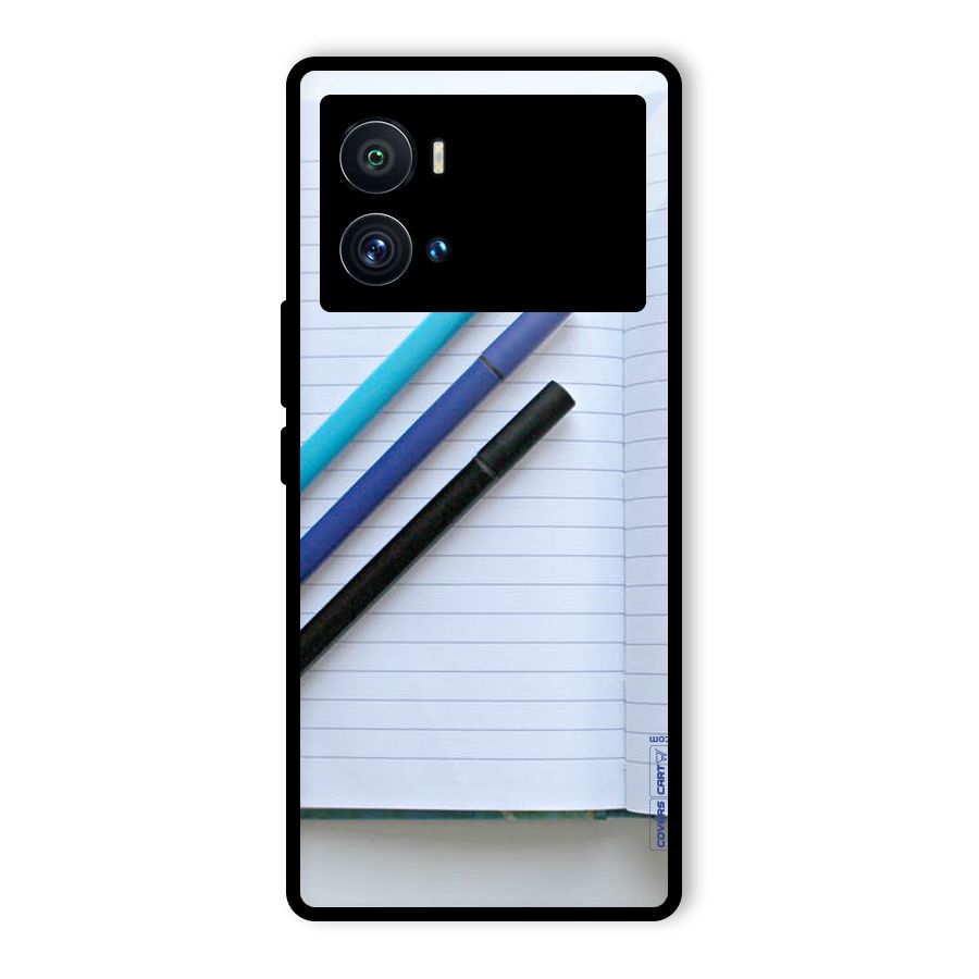 Notebook And Pens Glass Back Case for Vivo iQOO 9 Pro