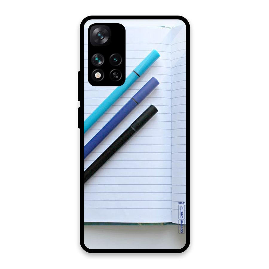Notebook And Pens Glass Back Case for Xiaomi 11i HyperCharge 5G