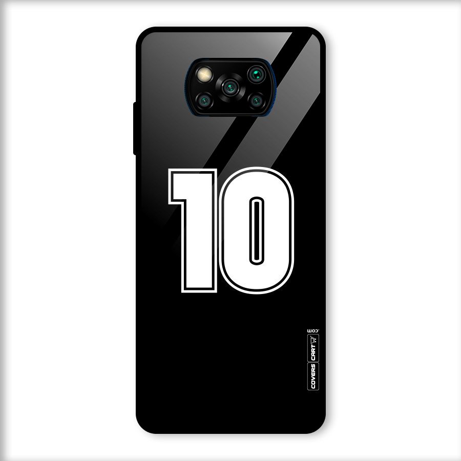 Number 10 Glass Back Case for Poco X3