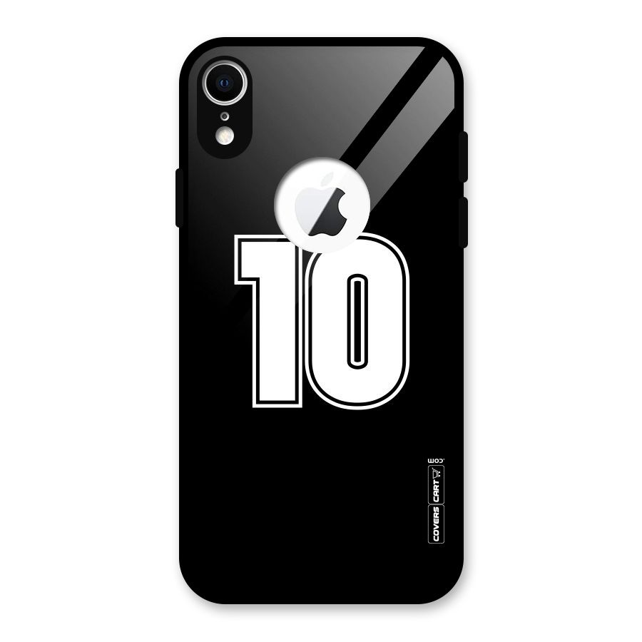 Number 10 Glass Back Case for iPhone XR Logo Cut