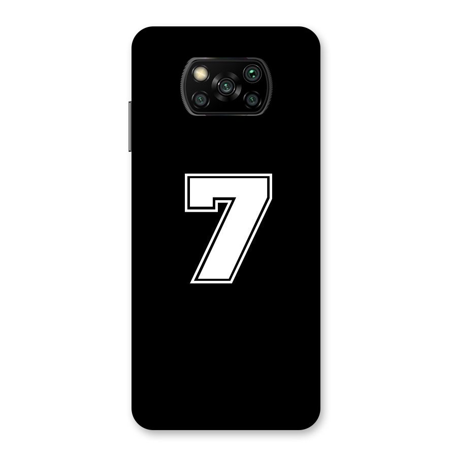 Number 7 Back Case for Poco X3