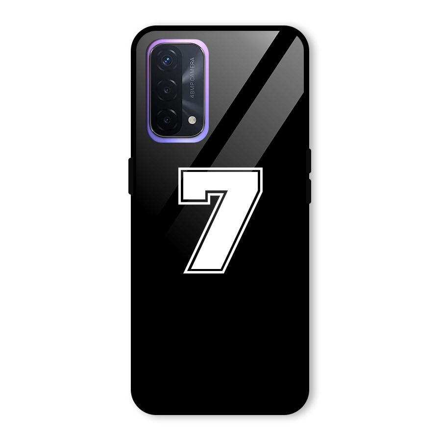 Number 7 Glass Back Case for Oppo A74 5G
