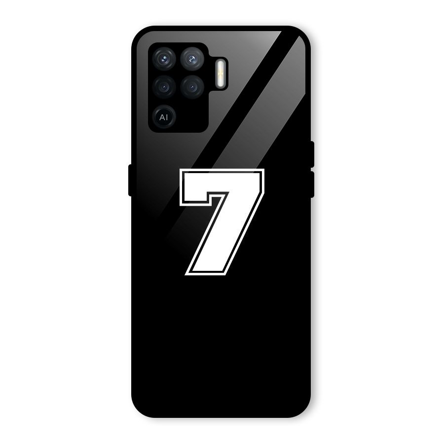 Number 7 Glass Back Case for Oppo F19 Pro