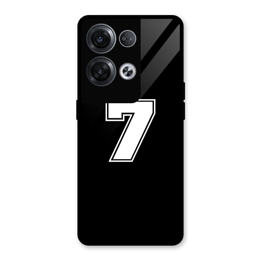 Number 7 Glass Back Case for Oppo Reno8 Pro 5G