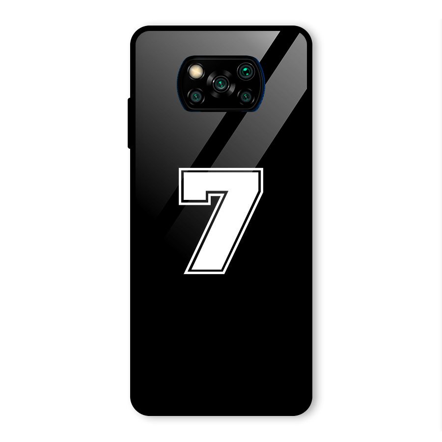 Number 7 Glass Back Case for Poco X3 Pro