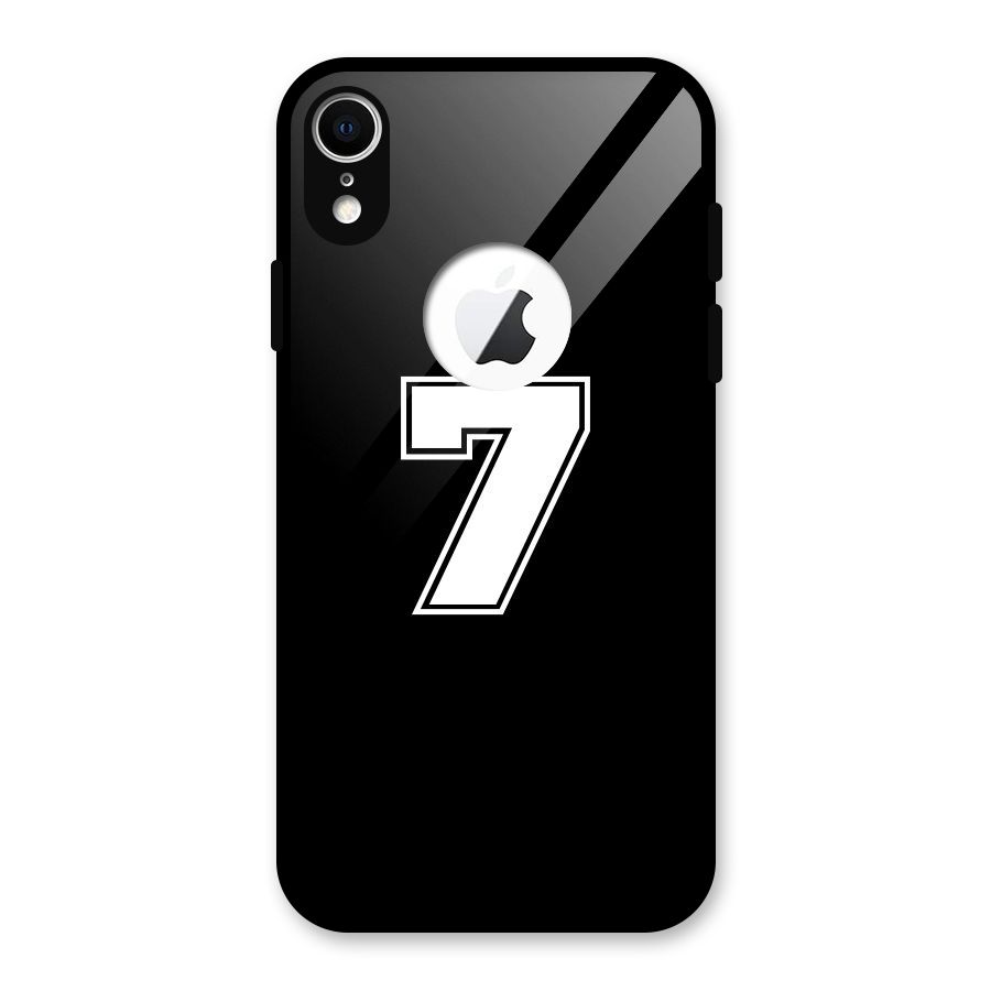 Number 7 Glass Back Case for iPhone XR Logo Cut