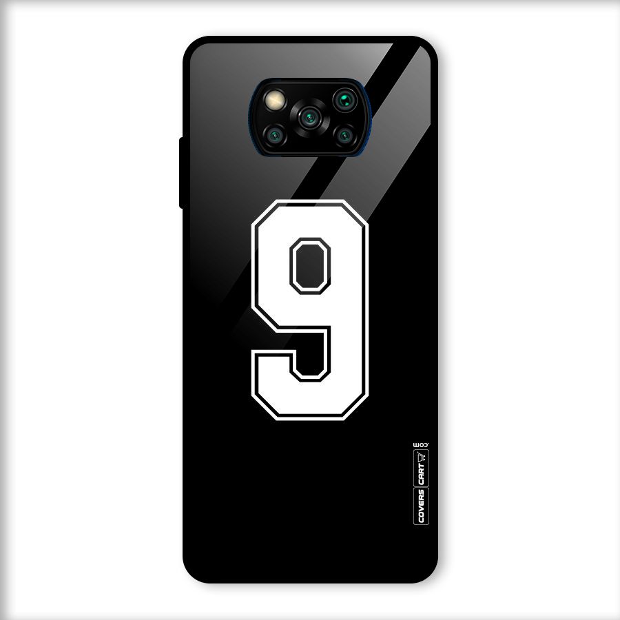 Number 9 Glass Back Case for Poco X3