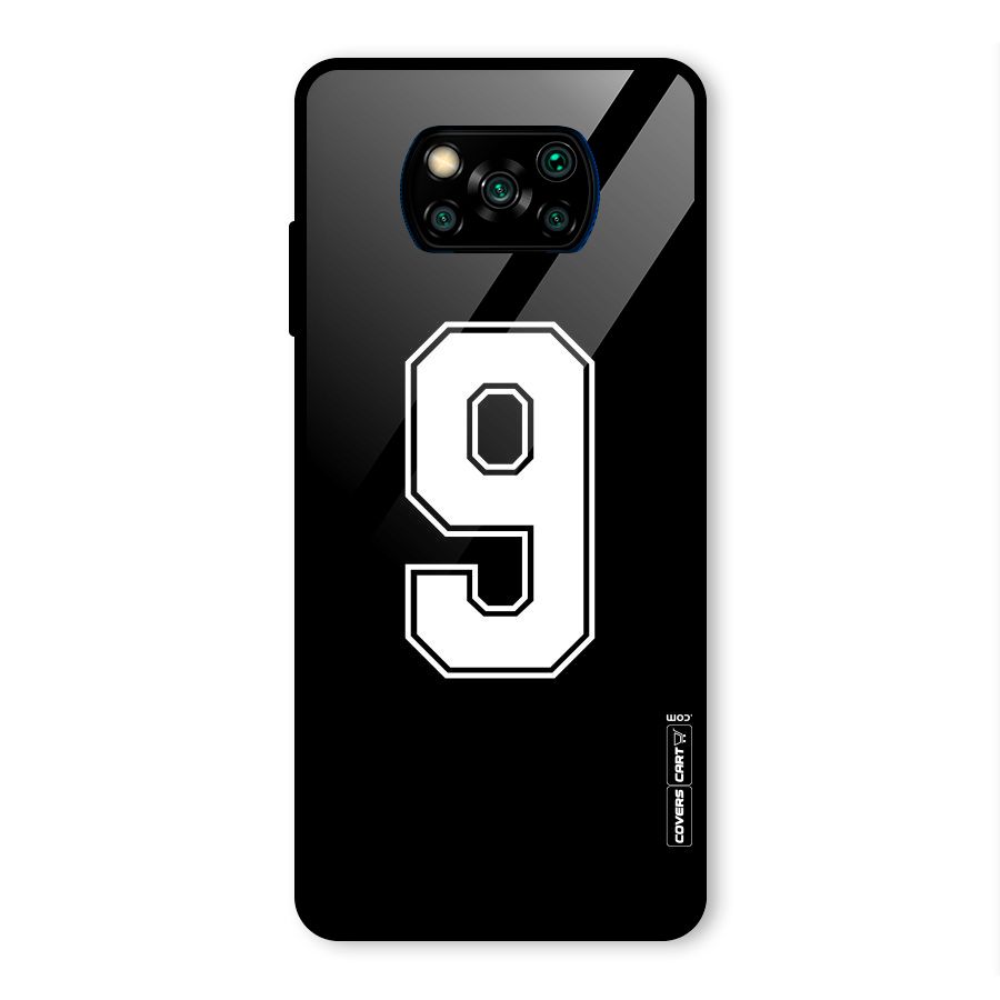 Number 9 Glass Back Case for Poco X3 Pro