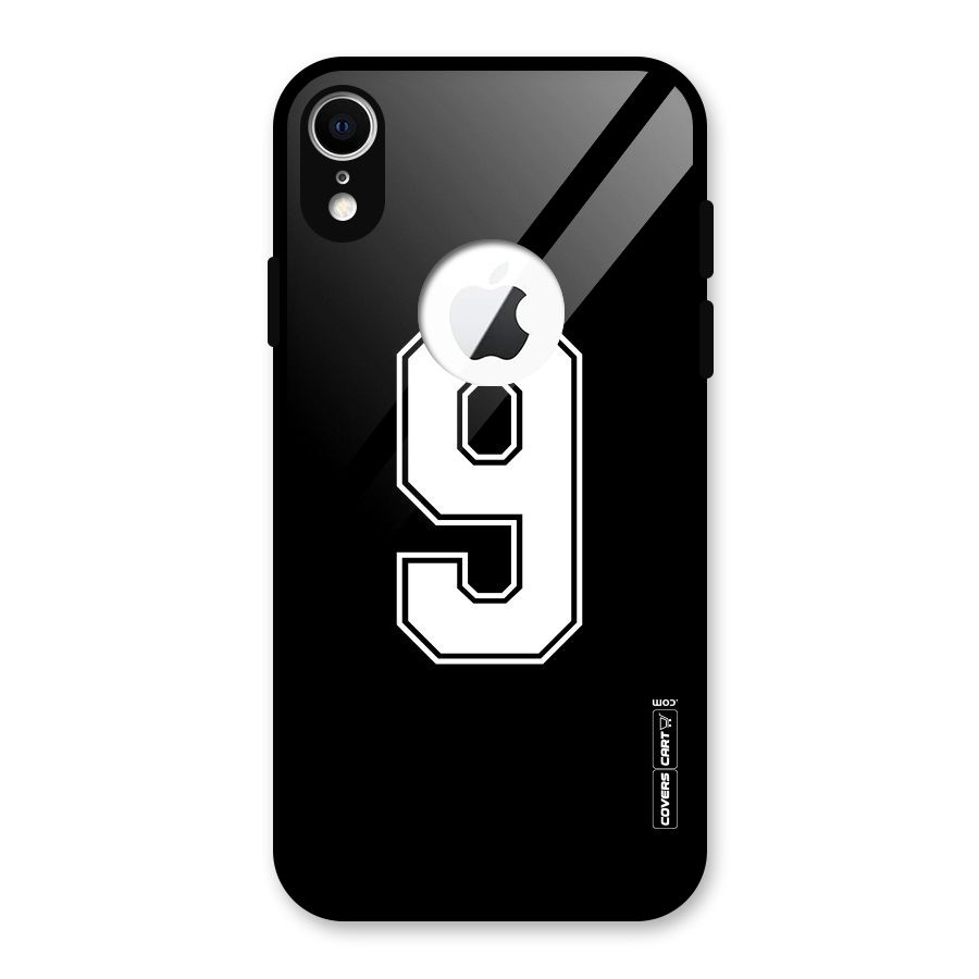 Number 9 Glass Back Case for iPhone XR Logo Cut