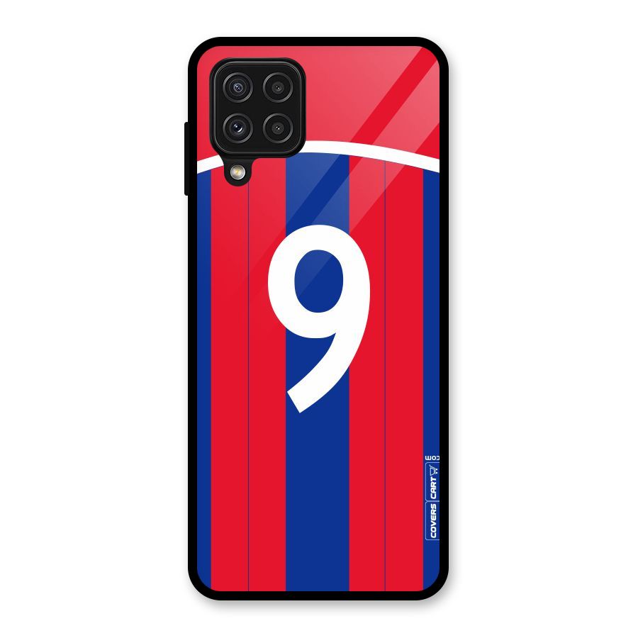 Number 9 Jersey Glass Back Case for Galaxy A22 4G
