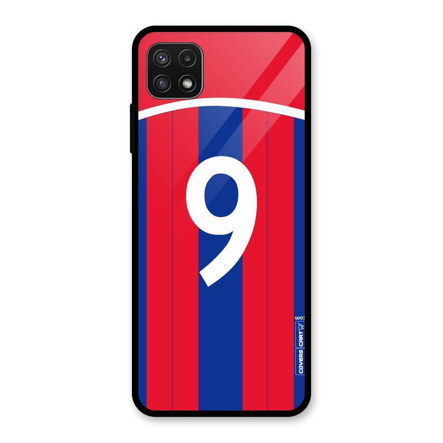 Number 9 Jersey Glass Back Case for Galaxy A22 5G