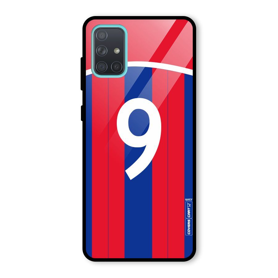 Number 9 Jersey Glass Back Case for Galaxy A71