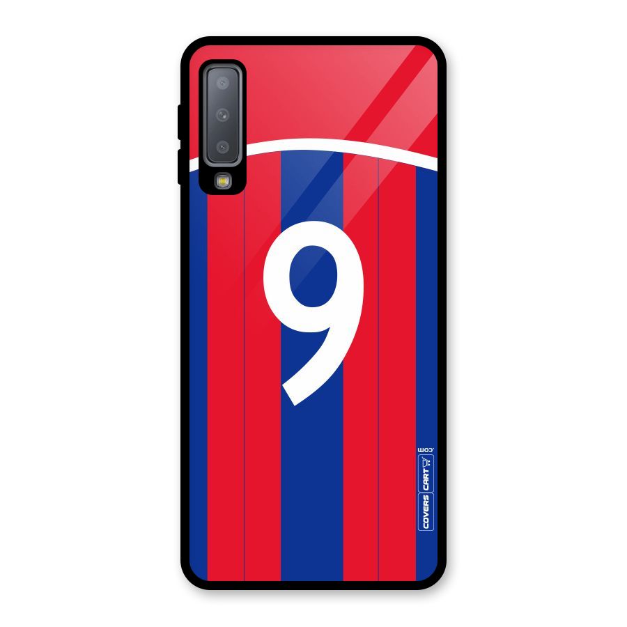 Number 9 Jersey Glass Back Case for Galaxy A7 (2018)