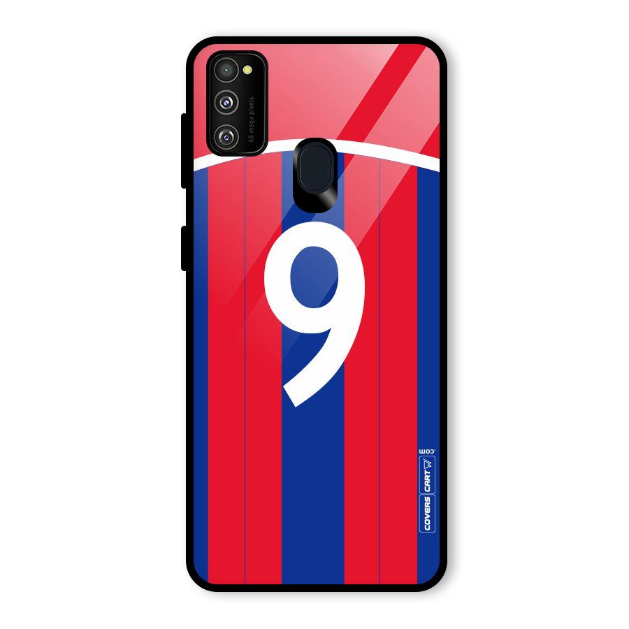 Number 9 Jersey Glass Back Case for Galaxy M30s