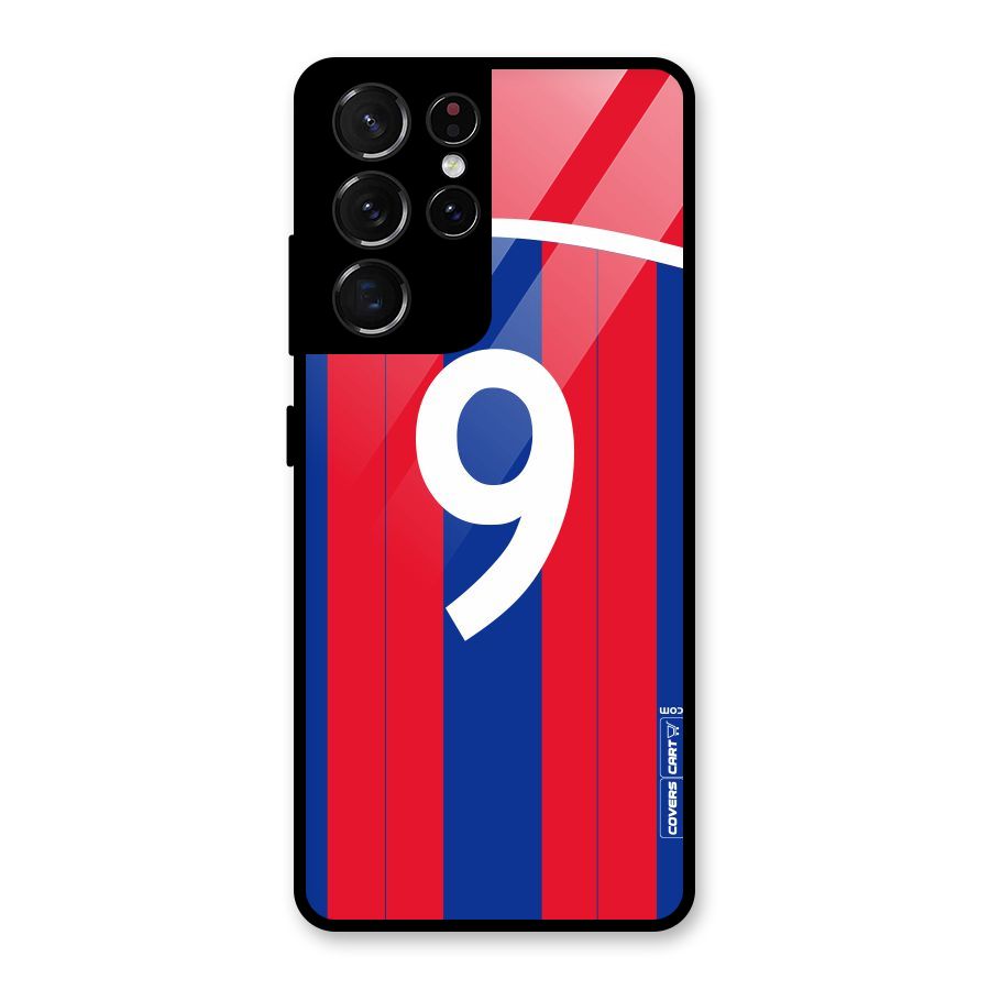 Number 9 Jersey Glass Back Case for Galaxy S21 Ultra 5G