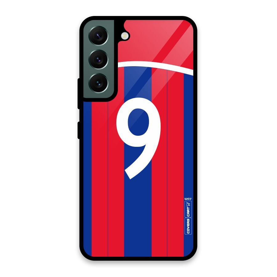 Number 9 Jersey Glass Back Case for Galaxy S22 5G