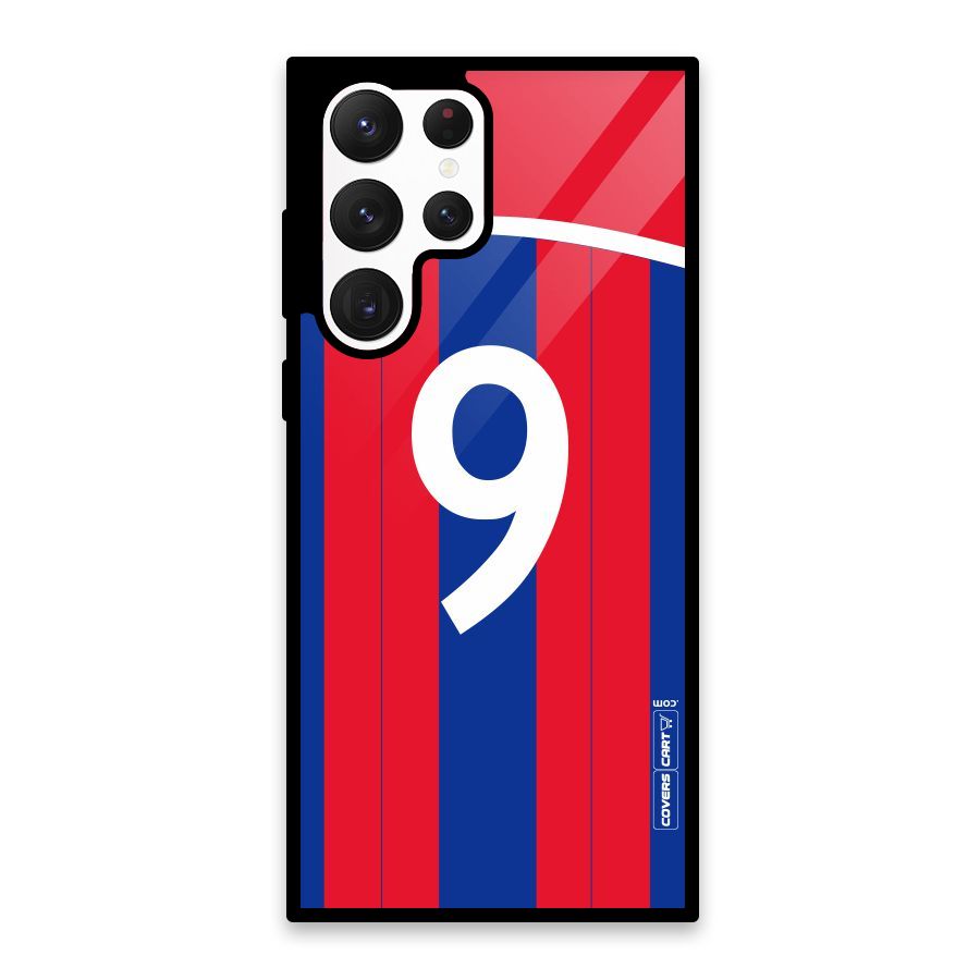 Number 9 Jersey Glass Back Case for Galaxy S22 Ultra 5G
