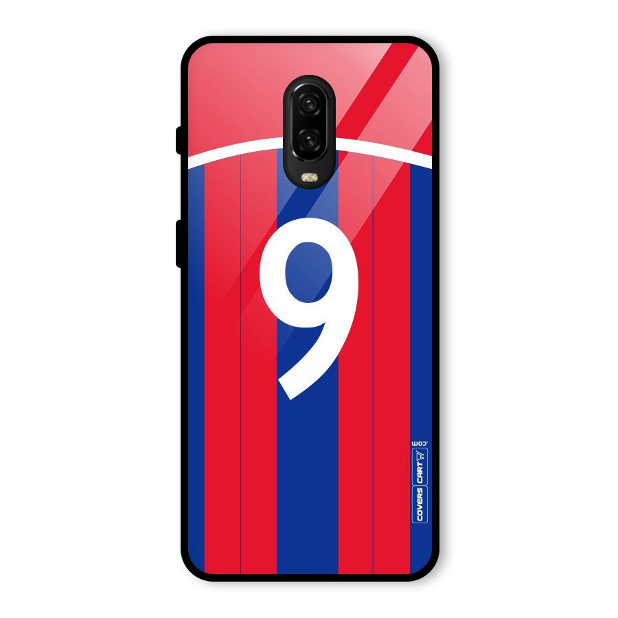 Number 9 Jersey Glass Back Case for OnePlus 6T