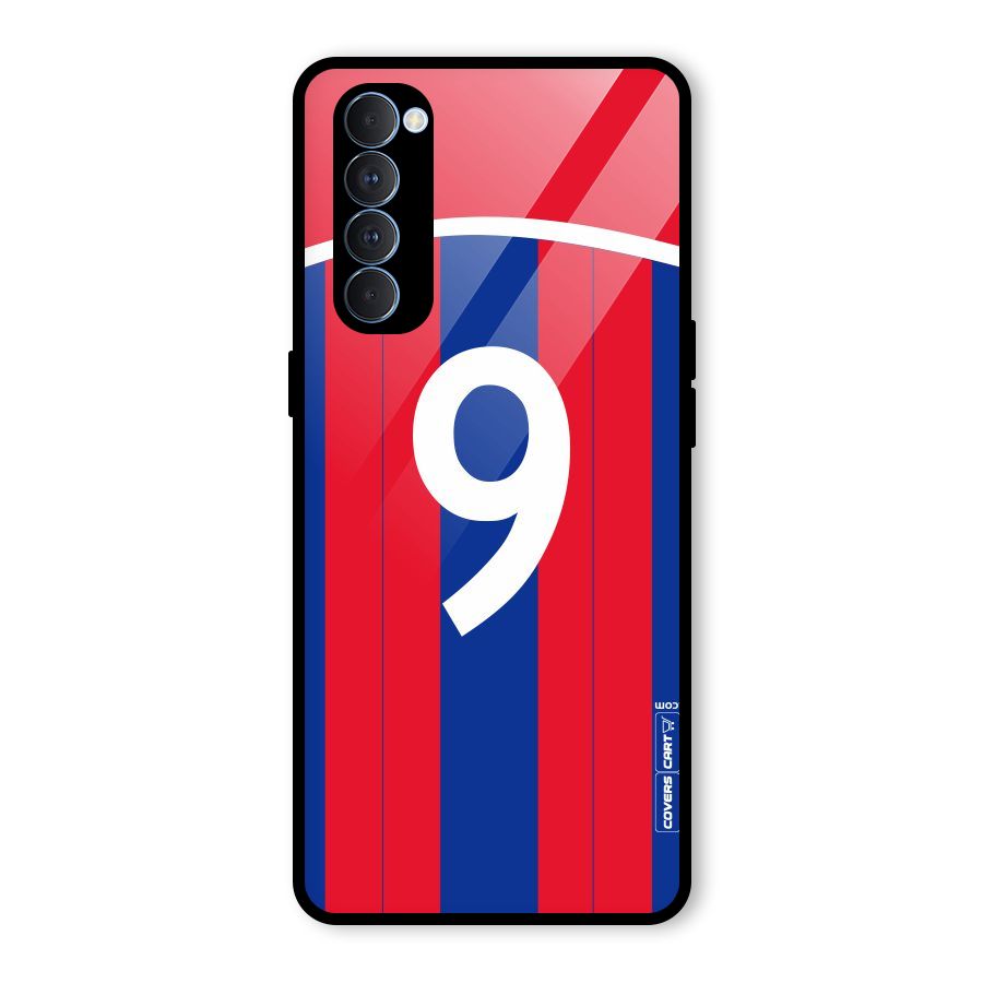 Number 9 Jersey Glass Back Case for Oppo Reno4 Pro