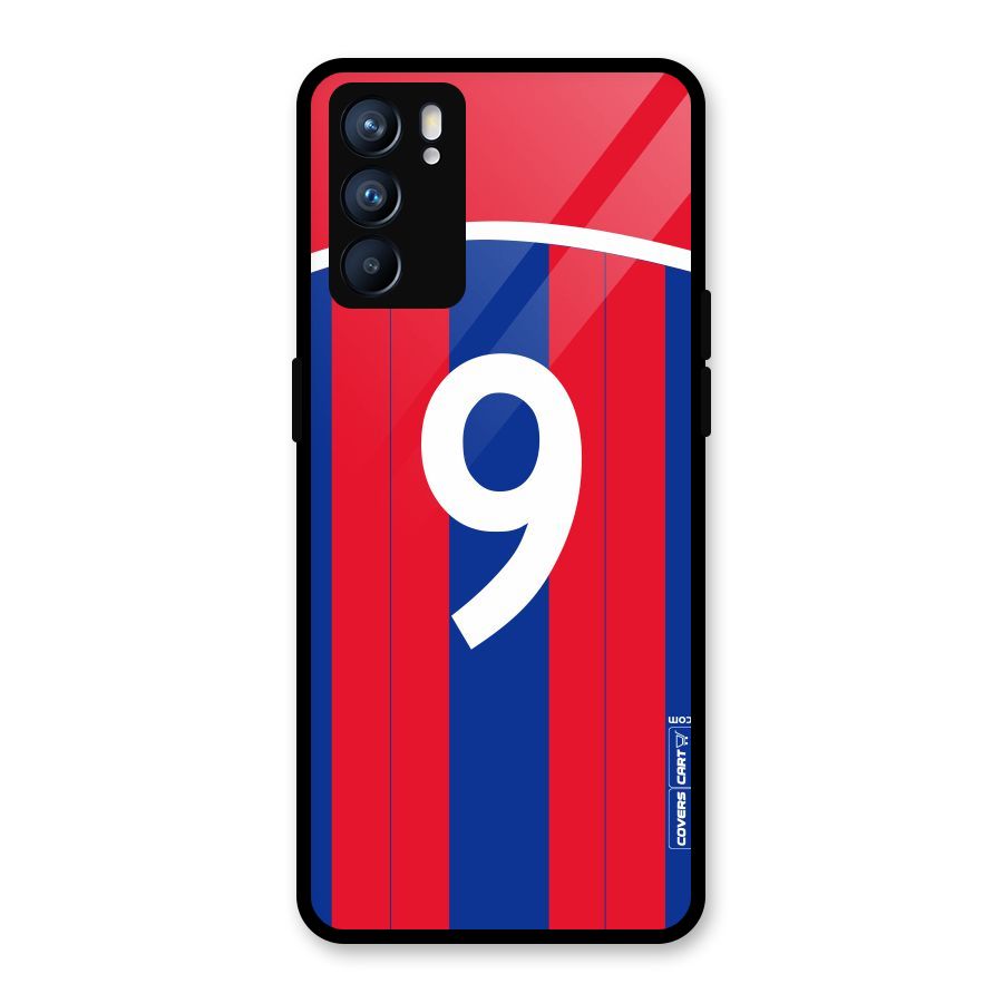 Number 9 Jersey Glass Back Case for Oppo Reno6 5G