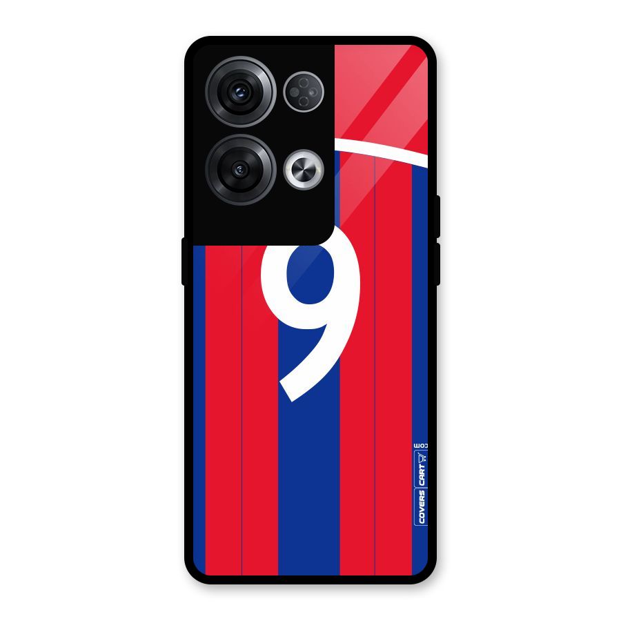 Number 9 Jersey Glass Back Case for Oppo Reno8 Pro 5G