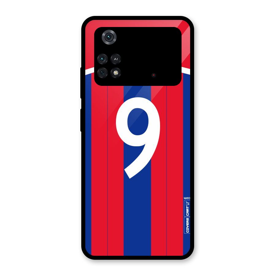 Number 9 Jersey Glass Back Case for Poco M4 Pro 4G