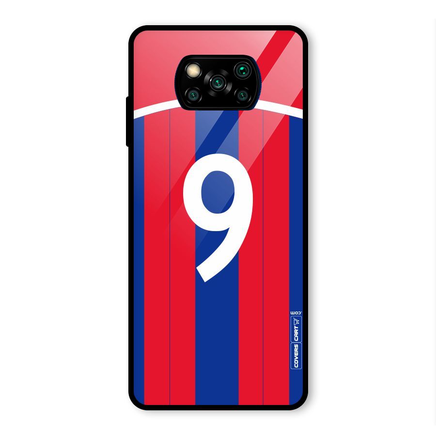 Number 9 Jersey Glass Back Case for Poco X3 Pro