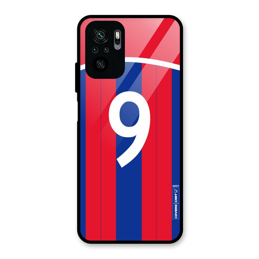 Number 9 Jersey Glass Back Case for Redmi Note 10S