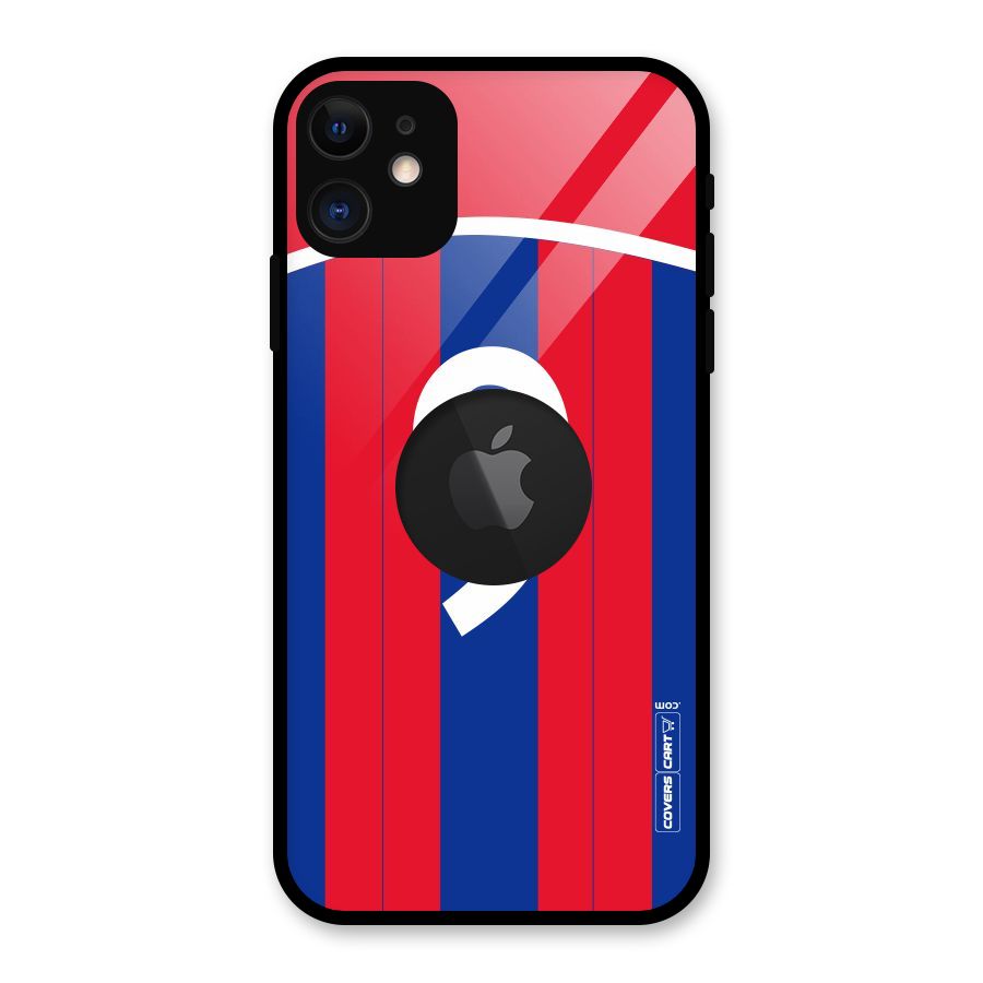 Number 9 Jersey Glass Back Case for iPhone 11 Logo Cut