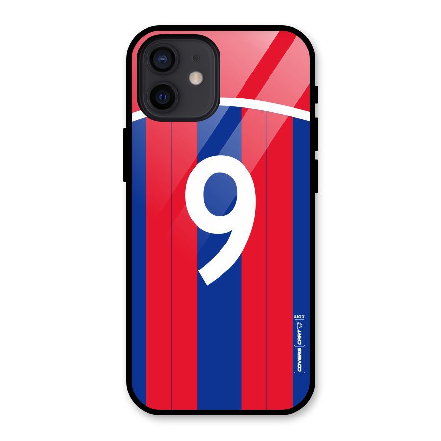 Number 9 Jersey Glass Back Case for iPhone 12
