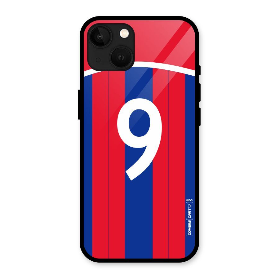 Number 9 Jersey Glass Back Case for iPhone 13