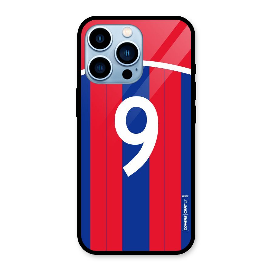 Number 9 Jersey Glass Back Case for iPhone 13 Pro