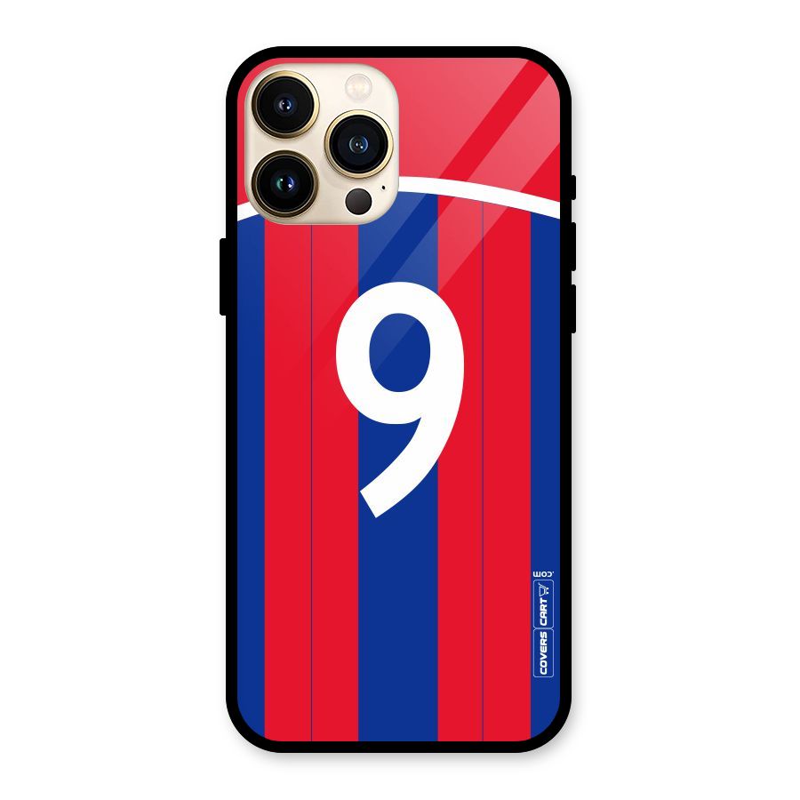 Number 9 Jersey Glass Back Case for iPhone 13 Pro Max