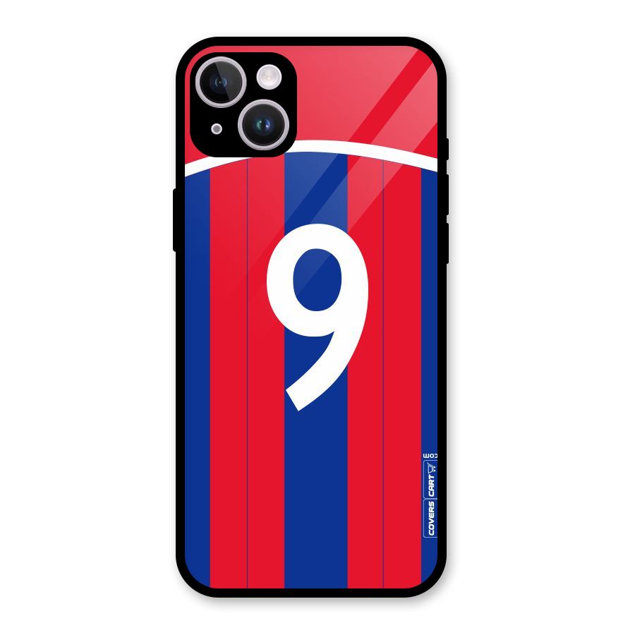 Number 9 Jersey Glass Back Case for iPhone 14 Plus