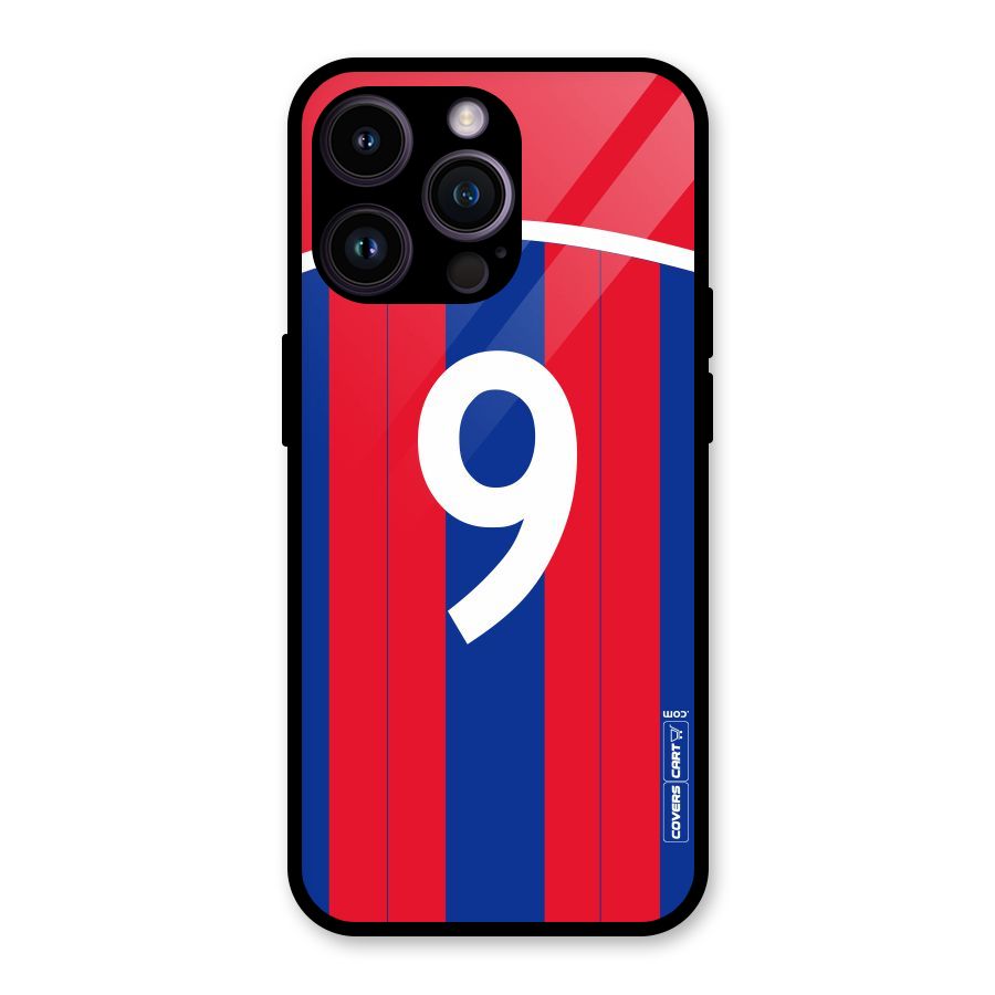 Number 9 Jersey Glass Back Case for iPhone 14 Pro Max