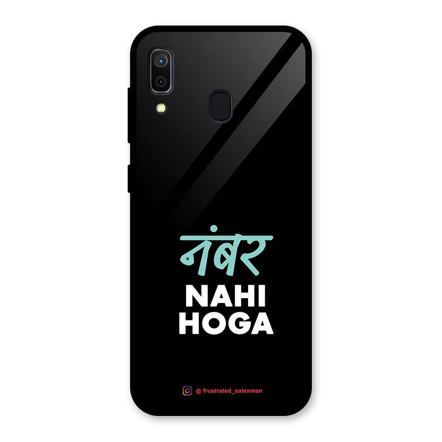 Number Nahi Hoga Black Glass Back Case for Galaxy A30