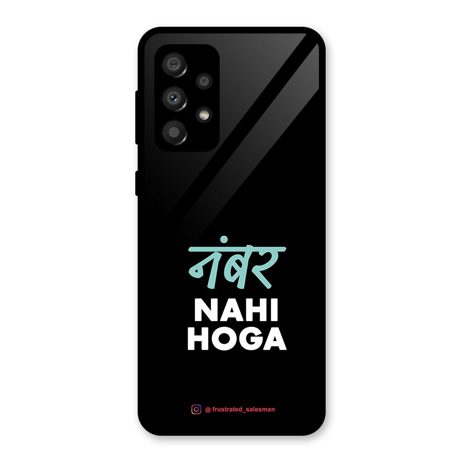 Number Nahi Hoga Black Glass Back Case for Galaxy A32