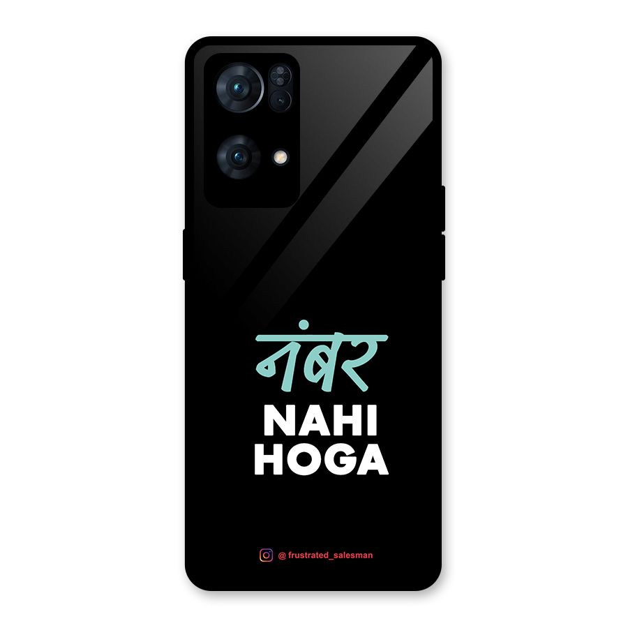 Number Nahi Hoga Black Glass Back Case for Oppo Reno7 Pro 5G