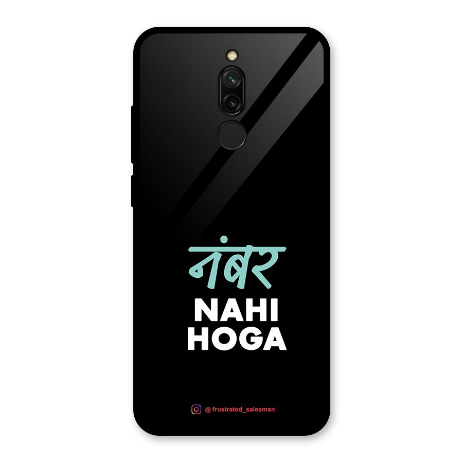 Number Nahi Hoga Black Glass Back Case for Redmi 8