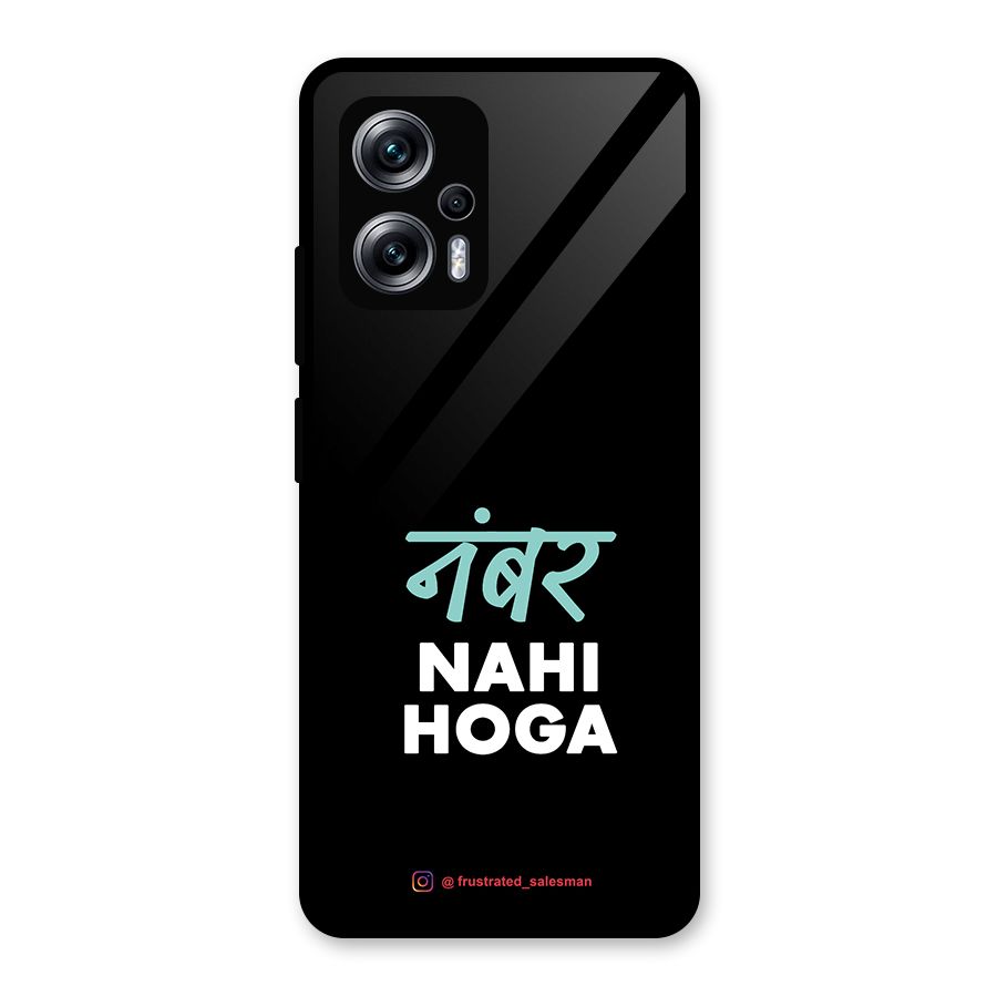 Number Nahi Hoga Black Glass Back Case for Redmi K50i