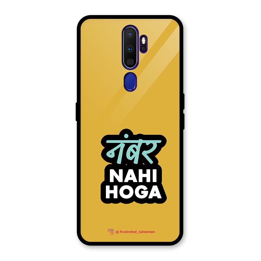 Number Nahi Hoga Mustard Yellow Glass Back Case for Oppo A9 (2020)