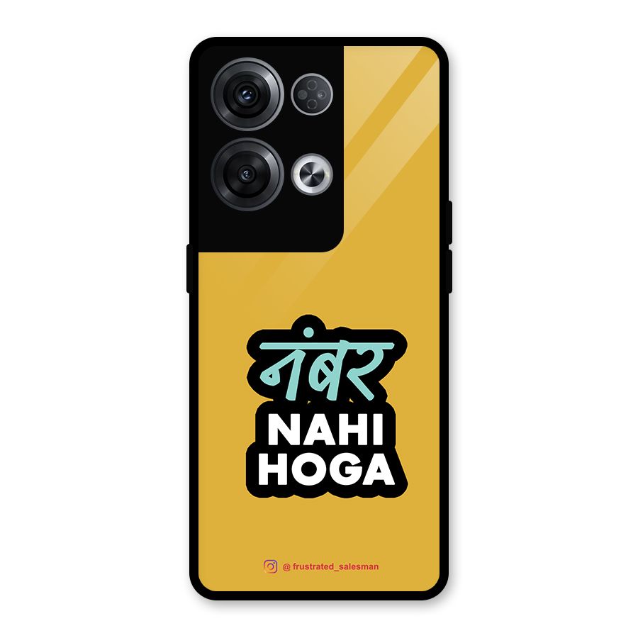 Number Nahi Hoga Mustard Yellow Glass Back Case for Oppo Reno8 Pro 5G