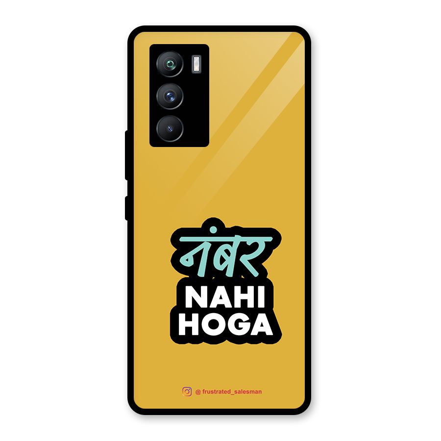 Number Nahi Hoga Mustard Yellow Glass Back Case for Vivo iQOO 9 SE