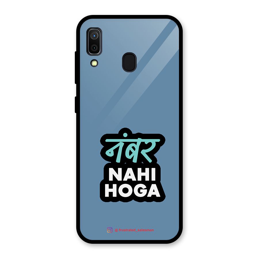Number Nahi Hoga SteelBlue Glass Back Case for Galaxy A30