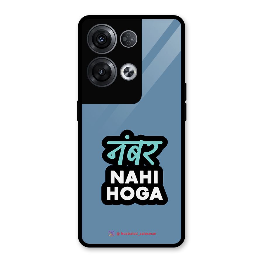 Number Nahi Hoga SteelBlue Glass Back Case for Oppo Reno8 Pro 5G